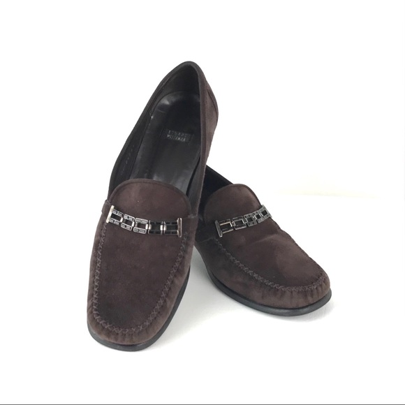 Stuart Weitzman Loafers Classic Suede Rhinestone - Picture 2 of 8